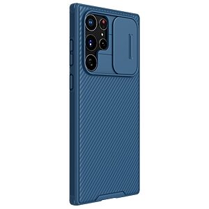 Θήκη Samsung Galaxy S22 Ultra 5G NiLLkin Camshield Pro Series Πλάτη με προστασία για την κάμερα από σκλήρό Premium TPU μπλε - Image 4