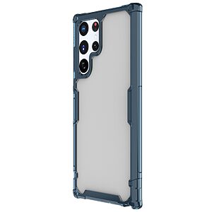 Θήκη Samsung Galaxy S22 Ultra 5G NiLLkin Nature Pro Series Silicone Sockproof Transparent Πλάτη TPU μπλε - Image 5