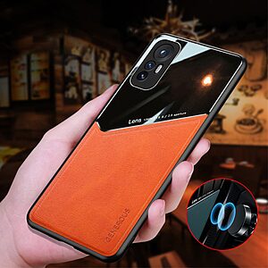 Θήκη Xiaomi 12 5G / 12X 5G OEM Magnetic Glass Series πλάτη με ενσωματωμένο μαγνήτη και υποστήριξη μαγνητικής βάσης από συνθετικό δέρμα TPU κόκκινο - Image 4