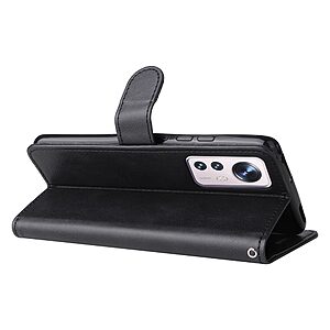 Θήκη Xiaomi 12 5G / 12X 5G OEM Leather Wallet Case Series 2 με βάση στήριξης, υποδοχές καρτών και μαγνητικό κούμπωμα Flip Wallet από συνθετικό δέρμα μαύρο - Image 3