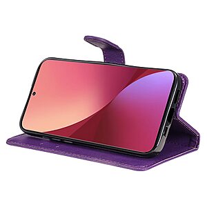 Θήκη Xiaomi 12 5G / 12X 5G OEM Leather Wallet Case Series 2 με βάση στήριξης, υποδοχές καρτών και μαγνητικό κούμπωμα Flip Wallet από συνθετικό δέρμα μωβ - Image 4