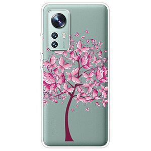 Θήκη Xiaomi 12 5G / 12X 5G OEM σχέδιο Pink Flowers πλάτη TPU