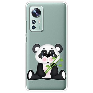Θήκη Xiaomi 12 5G / 12X 5G OEM σχέδιο Panda with Bamboo πλάτη TPU