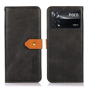 Θήκη Xiaomi Poco X4 Pro 5G KHAZNEH Leather Wallet Golden Clasp με βάση στήριξης