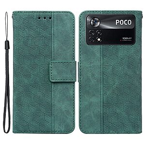 Θήκη Xiaomi Poco X4 Pro 5G OEM Leather Wallet Case Geometry Style με βάση στήριξης