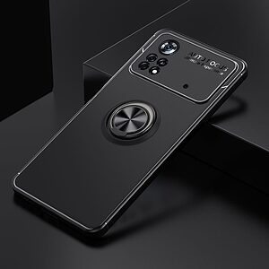 Θήκη Xiaomi Poco X4 Pro 5G OEM Magnetic Ring Kickstand / Μαγνητικό δαχτυλίδι / Βάση στήριξης TPU μαύρο - Image 2
