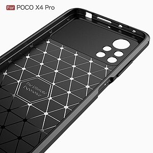Θήκη Xiaomi Poco X4 Pro 5G OEM Beetle brushed Carbon Series Πλάτη TPU μπλε - Image 4