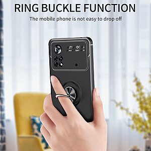 Θήκη Xiaomi Poco X4 Pro 5G OEM Magnetic Ring Kickstand / Μαγνητικό δαχτυλίδι / Βάση στήριξης TPU μπλε - Image 3