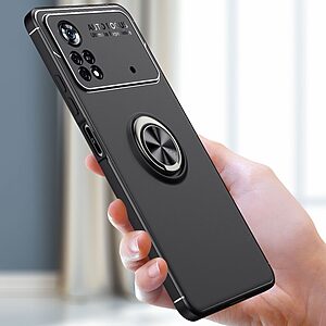 Θήκη Xiaomi Poco X4 Pro 5G OEM Magnetic Ring Kickstand / Μαγνητικό δαχτυλίδι / Βάση στήριξης TPU μπλε - Image 5