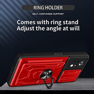 Θήκη Xiaomi Poco X4 Pro 5G OEM Camshield Armor Guard Πλάτη με προστασία για την κάμερα, Kickstand και Βάση στήριξης από σκλήρό Premium TPU μπλε - Image 3