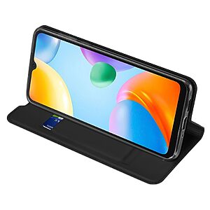 Θήκη Xiaomi Redmi 10C Dux Ducis Skin Pro Series με βάση στήριξης, υποδοχή καρτών και μαγνητικό κούμπωμα Flip Wallet από συνθετικό δέρμα και TPU μαύρο - Image 3
