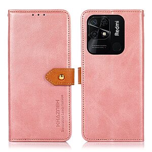 Θήκη Xiaomi Redmi 10C KHAZNEH Leather Wallet Golden Clasp με βάση στήριξης