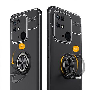 Θήκη Xiaomi Redmi 10C OEM Magnetic Ring Kickstand / Μαγνητικό δαχτυλίδι / Βάση στήριξης TPU μαύρο - Image 4