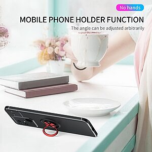 Θήκη Xiaomi Redmi 10C OEM Magnetic Ring Kickstand / Μαγνητικό δαχτυλίδι / Βάση στήριξης TPU μαύρο - Image 5