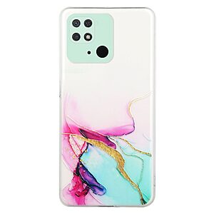 Θήκη Xiaomi Redmi 10C OEM σχέδιο Green Cloud Marble Πλάτη TPU πράσινο