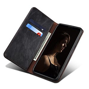 Θήκη Huawei Nova 9 Se OEM Leather Wallet Casual με βάση στήριξης, υποδοχές καρτών και μαγνητικό κούμπωμα μαύρο - Image 3