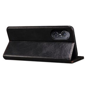 Θήκη Huawei Nova 9 Se OEM Leather Wallet Casual με βάση στήριξης, υποδοχές καρτών και μαγνητικό κούμπωμα μαύρο - Image 5