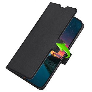Θήκη Huawei Nova 9 Se OEM Skin Pro ultra thin με βάση στήριξης, υποδοχή καρτών και μαγνητικό κούμπωμα Flip Wallet από συνθετικό δέρμα και TPU μαύρο - Image 3