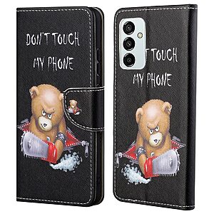 Θήκη Samsung Galaxy M23 5G OEM Angry bear with chainsaw με βάση στήριξης