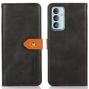 Θήκη Samsung Galaxy M23 5G KHAZNEH Leather Wallet Golden Clasp με βάση στήριξης