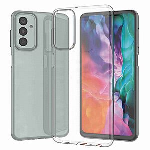 Θήκη Samsung Galaxy M23 5G OEM Silicone Sockproof V6 Anti-Slip Transparent Πλάτη TPU διάφανη - Image 3
