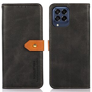 Θήκη Samsung Galaxy M53 5G KHAZNEH Leather Wallet Golden Clasp με βάση στήριξης