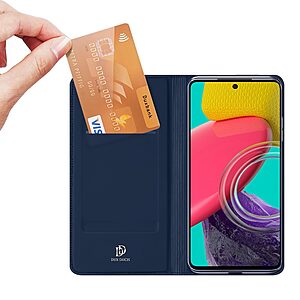 υποδοχή καρτών και μαγνητικό κούμπωμα Flip Wallet από συνθετικό δέρμα και TPU μπλε