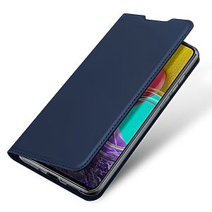 Θήκη Samsung Galaxy M53 5G DUX DUCIS Skin Pro Series με βάση στήριξης, υποδοχή καρτών και μαγνητικό κούμπωμα Flip Wallet από συνθετικό δέρμα και TPU μπλε - Image 4