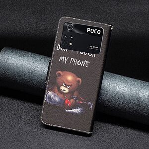 Θήκη Xiaomi Poco M4 Pro 4G OEM Angry bear with chainsaw με βάση στήριξης, υποδοχές καρτών και μαγνητικό κούμπωμα Flip Wallet από συνθετικό δέρμα και TPU - Image 4