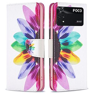 Θήκη Xiaomi Poco M4 Pro 4G OEM Colorful Petals με βάση στήριξης