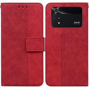 Θήκη Xiaomi Poco M4 Pro 4G Mad Mask Leather Wallet Case Geometry Style με βάση στήριξης