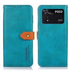 Θήκη Xiaomi Poco M4 Pro 4G KHAZNEH Leather Wallet Golden Clasp με βάση στήριξης