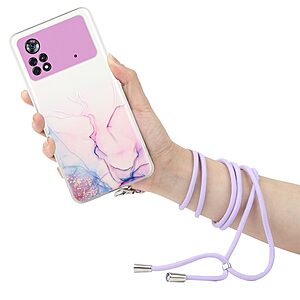 Θήκη Xiaomi Poco M4 Pro 4G OEM πλάτη κορδόνι με σχέδιο Pink Cloud από αντικραδασμικό TPU ροζ - Image 3