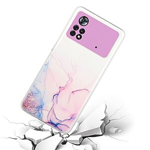 Θήκη Xiaomi Poco M4 Pro 4G OEM σχέδιο Pink Cloud Marble Πλάτη TPU ροζ - Image 3