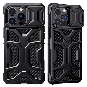 Θήκη iPhone 13 Pro NiLLkin NiLLkin Adventurer SockProof πλάτη από σκληρό Premium TPU μαύρο