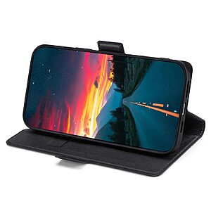 Θήκη Honor Magic4 Lite 5G OEM Skin Pro ultra thin με βάση στήριξης, υποδοχή καρτών και μαγνητικό κούμπωμα Flip Wallet από συνθετικό δέρμα και TPU μαύρο - Image 4