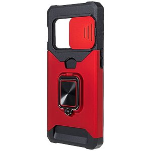 Kickstand και Βάση στήριξης από σκλήρό Premium TPU κόκκινο
