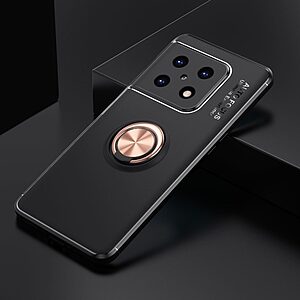 Θήκη OnePlus 10 Pro 5G OEM Magnetic Ring Kickstand / Μαγνητικό δαχτυλίδι / Βάση στήριξης TPU μαύρο / ροζ χρυσό - Image 2