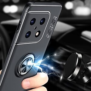 Θήκη OnePlus 10 Pro 5G OEM Magnetic Ring Kickstand / Μαγνητικό δαχτυλίδι / Βάση στήριξης TPU μαύρο / ροζ χρυσό - Image 3