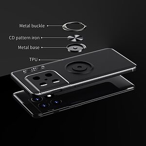Θήκη OnePlus 10 Pro 5G OEM Magnetic Ring Kickstand / Μαγνητικό δαχτυλίδι / Βάση στήριξης TPU μαύρο / ροζ χρυσό - Image 5