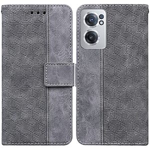 Θήκη OnePlus Nord CE 2 5G Mad Mask Leather Wallet Case Geometry Style V2 με βάση στήριξης