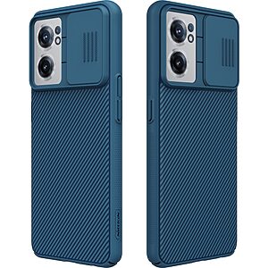Θήκη OnePlus Nord CE 2 5G NiLLkin Camshield Series Πλάτη με προστασία για την κάμερα από σκλήρό Premium TPU μπλε