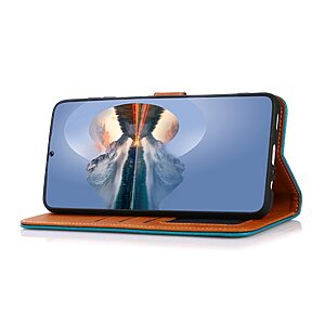 Θήκη Realme C11 (2021) KHAZNEH Leather Wallet Golden Clasp με βάση στήριξης, υποδοχές καρτών και μαγνητικό κούμπωμα μαύρο - Image 4