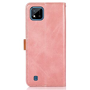 Θήκη Realme C11 (2021) KHAZNEH Leather Wallet Golden Clasp με βάση στήριξης, υποδοχές καρτών και μαγνητικό κούμπωμα ροζ χρυσό - Image 3