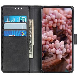 Θήκη Vivo V23 5G Mad Mask Litchi Skin v2 Leather με βάση στήριξης, υποδοχές καρτών και μαγνητικό κούμπωμα μαύρο - Image 5