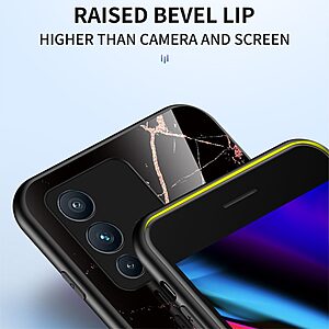 Θήκη Vivo V23 5G OEM σχέδιο Marble με Πλάτη Tempered Glass TPU σμαραγδί - Image 5