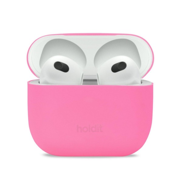 Θήκη σιλικόνης Holdit® για Apple AirPods 3 Bright pink (Έντονο ροζ )
