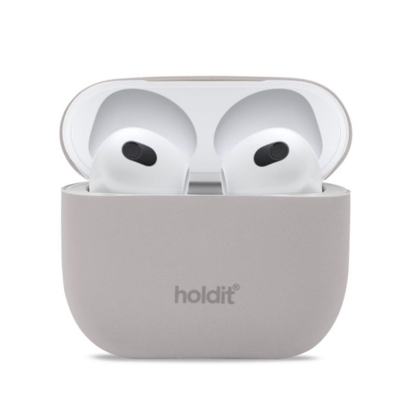 Θήκη σιλικόνης Holdit® για Apple AirPods 3 Taupe (Μπεζ-γκρι )