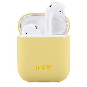 Θήκη σιλικόνης Holdit® για Apple AirPods 1/2 Yellow (Κίτρινο )