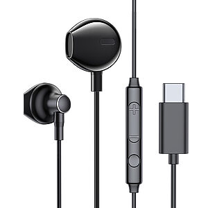 Ακουστικά Ear Buds JOYROOM type-C με remote control και μικρόφωνο (JR-EC03) μαύρο